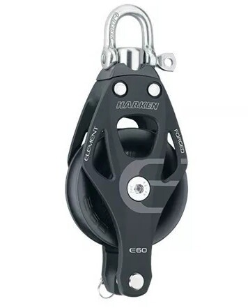 Block Single 60mm Aluminum Element  With  Swivel And Becket (6261)