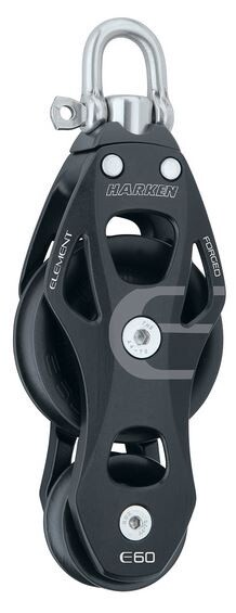 Block Fiddle 60mm Aluminum Element With Swivel (6262)