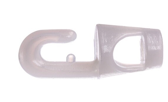 Hook 4mm Nylon Open White 2/PK