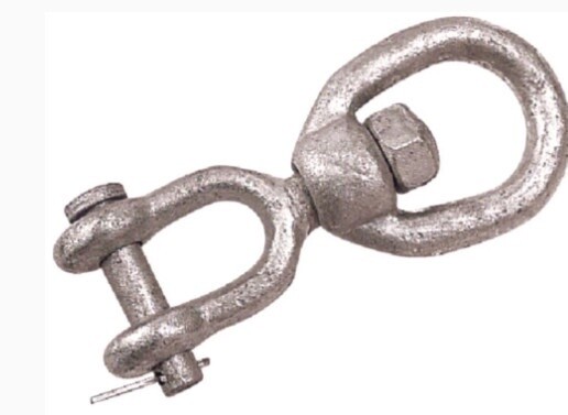 1/2&quot;  Jaw and  Eye Mooring Swivel Galvanized 1-1/2&quot; Ton WLL