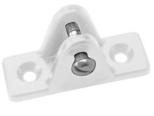 Deck Hinge White Large   2 /pk