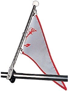 Flag Pole Rail Mount  15-1/2&quot;  Rail 7/8&quot; - 1&quot;