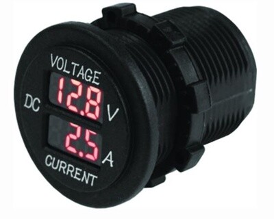 Round Digital 4 to 30 Voltage And 10 Amp Meter