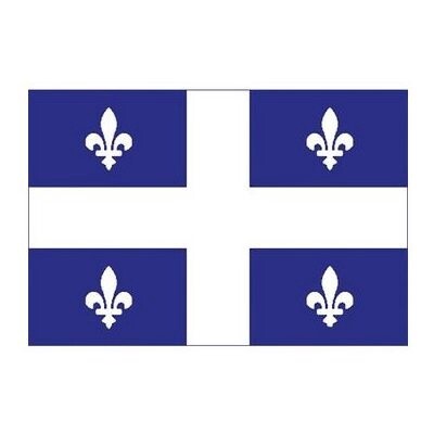 Quebec Flag Nylon 9&quot; x 18&quot;