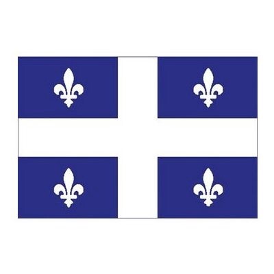 Quebec Flag Nylon 9&quot; x 18&quot;