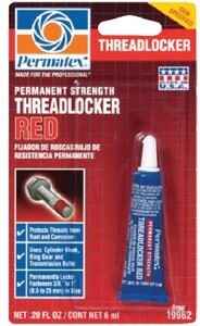 Threadlock Red Permanent 6  ml