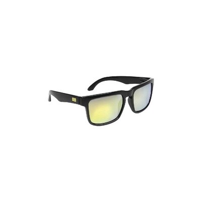 &#39;Kauai&#39; Sun Glasses  Black Frame Gold Mirror Lens