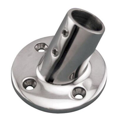 Rail Base 60 Degree Round 1&quot; Stainless