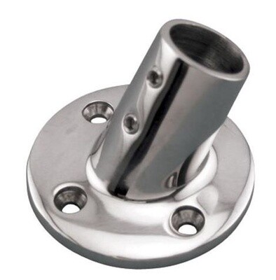 Rail Base 60 Degree Round 1&quot;  Stainless