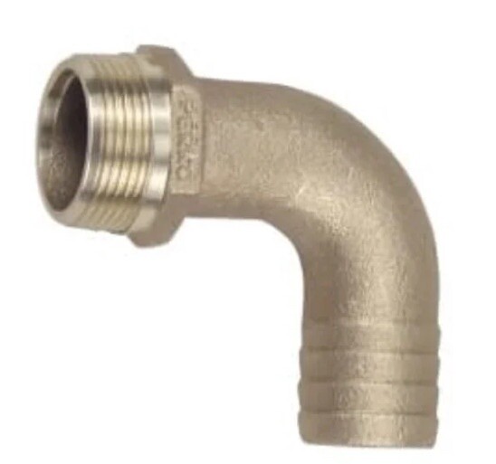 Pipe to Hose Adaptor Curved 90D 3/4&quot;-3/4&quot;