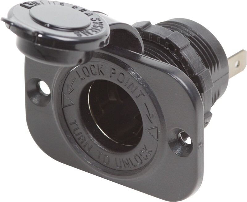 Dash Socket With Watertight Cap 12V DC