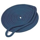 Dock Line Double Braided with Splice  1/2&quot; X 15&#39; Navy