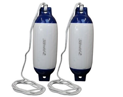 Fenders White/Blue With Line 4-1/2&quot; x 16&quot; 2/pk
