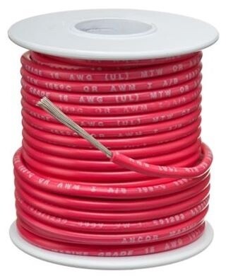 Wire 18 AWG Tinned Copper Red  35&#39;