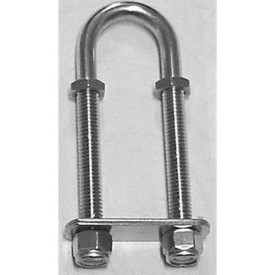 U Bolt 3/8&quot;  x 4&quot;  With Lock Nuts  Stainless