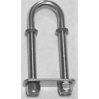 U Bolt 1/2&quot; x 5&quot; With Lock Nuts Stainless