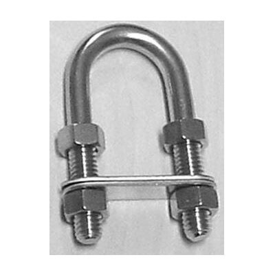 U Bolt 3&quot; x 1/4&quot; With Lock Nuts Stainless