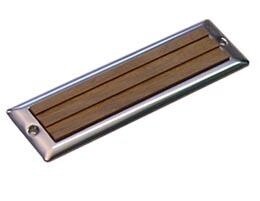 Step Plate Teak/Stainless 2-1/4&quot; x 7-11/16&quot;
