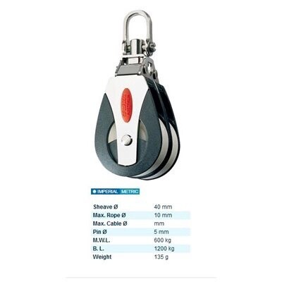 Block Double 40mm  With Swivel (RF41200)