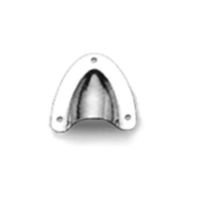 Vent Clam Shell  53  x 55 x 16mm stainless