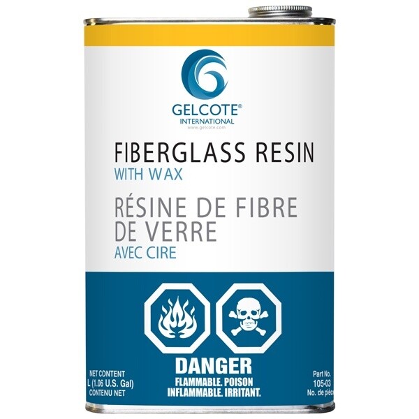 Polyester Resin With Hardener Waxed  4L