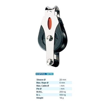 Block Single 20mm With Becket (RF20111)