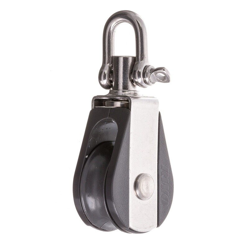 Block Single 28 mm With  Swivel and  M4 Screw Shackle (R7207)