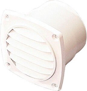 Vent 3&quot;  Square Flange White