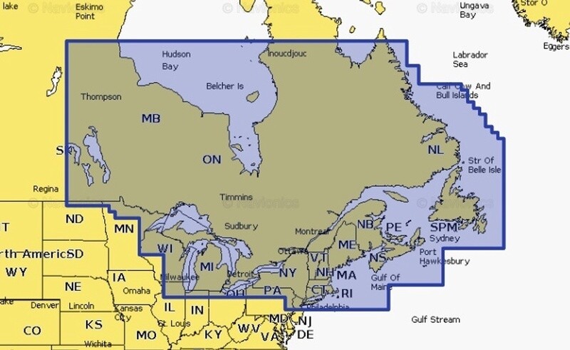 Navionics+ SD Navigation  Chart Canada  East and  Great Lakes