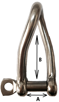 Twisted Shackle 3/16&quot; Forged Stainless