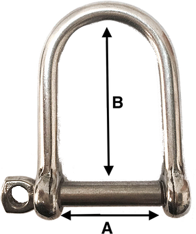D Shackle Extra Wide 3/16&quot;  Forged