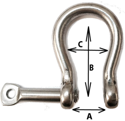 Bow shackle 5 / 32&quot; Forged