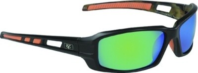 &#39;Bayou&#39; Polarized Sunglasses Green Mirror Over Brown Lenses