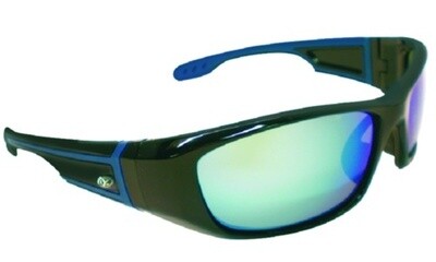 &#39;Cuda&#39;  Polarized  Sunglasses Blue Mirrored Lenses