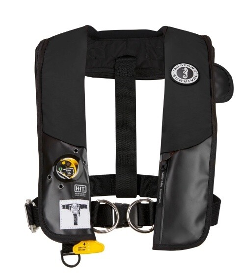 HIT Hydrostatic Inflatable  PFD With Tether Point  Black