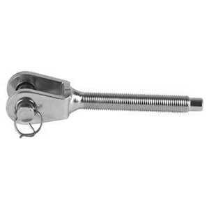 Fourche Filetée Soudée 1/2&quot; RH Avec Chape de 12,7 mm Inox. (021212AB)