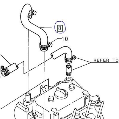 Water Pipe 2QM15 # 8 in Diagram