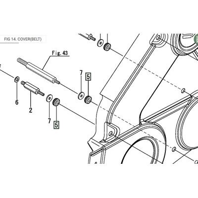 Belt Cover Grommet 3YM20 # 5 in Diagram (120270-67120)