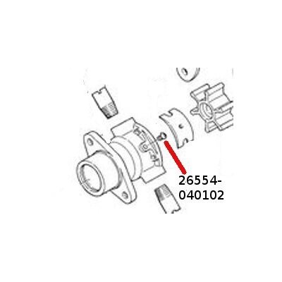 Screw For Water Pump Cam  M4 x 10 (26554-040102)