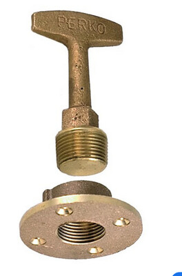 Garboard Drain Plug Bronze 3/4&quot; Flange 2-3/8&quot;