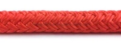 Double Braid Polyester 7/16&quot; (11.1 mm) Red /Foot