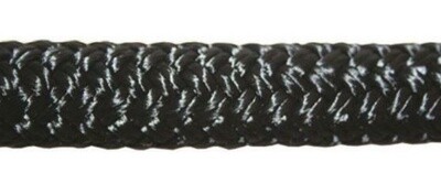 Double Braid Polyester 7/16&quot; (11.1 mm) Black /Foot