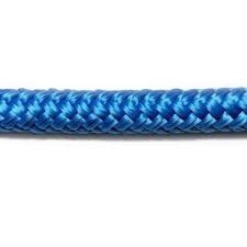 Double Braid Polyester 1/4&quot; (6.4 mm) Blue /Foot