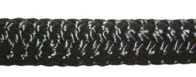 Double Braid Polyester 3/16&quot; Black /Foot