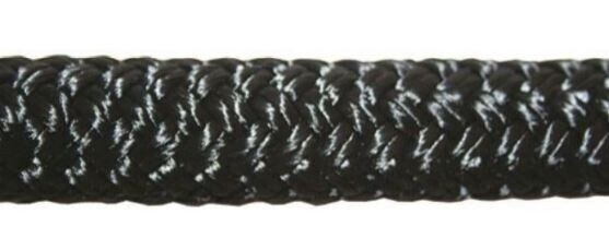 Double Braid Polyester 3/16&quot;  Black /Foot