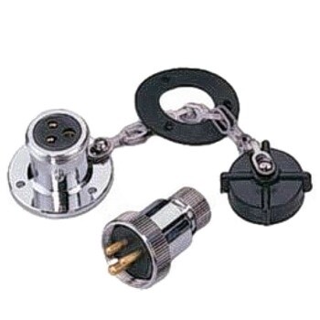 Deck Connector - Chrome Plated Brass with Cap 3 Amp - 3 Pins