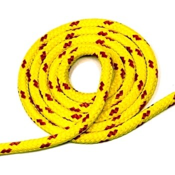 Floating Line 5/16&quot;  Yellow with Orange Trace  /Foot