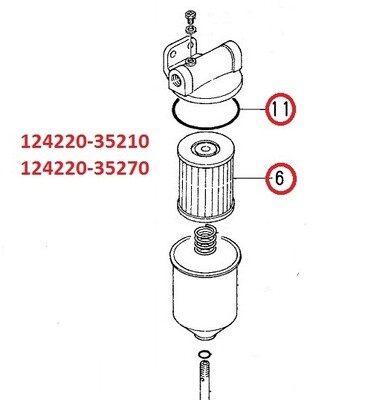 Fuel Filter O-ring Part #No. 11  Diagram