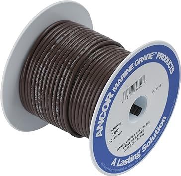 Wire AWG 14 Tinned Copper Brown 18&#39;