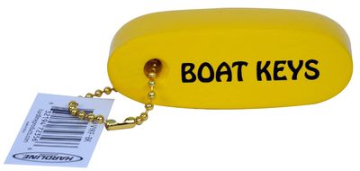 Key Chain Floating &#39;Boat keys&#39; Yellow